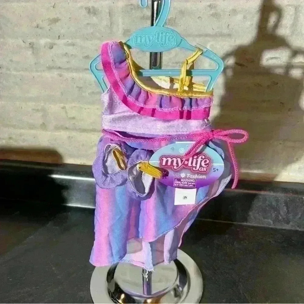 My Life As Multicolor DressFor 18" Doll New With Tags 2022- 4 pc Set Dance/ Swim